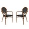 Flash Furniture Marseille Thonet French Bistro Stacking Chair w/Arms, Black Textilene/Bamboo Print Alum Frame, 2PK 2-SDA-AD642002A-TXT-BK-NAT-GG - alternate 3
